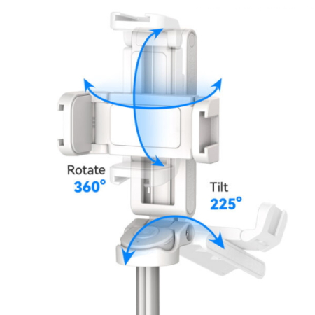 Ulanzi JJ02 White (M005) - mini statyw, selfie stick i grip do smartfona z pilotem Bluetooth